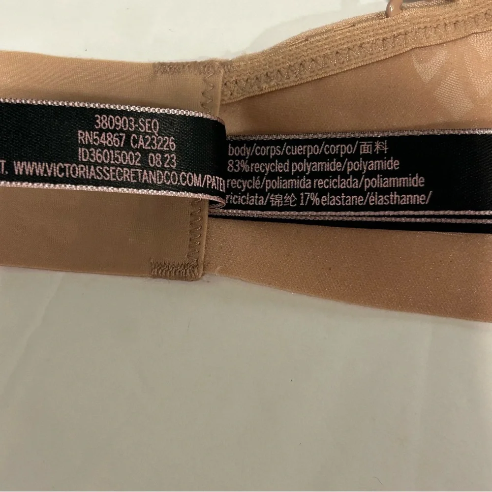 Victoria's Secret Multi-Way Underwire Push Up Strapless Bra 34D Beige - Picture 7 of 11